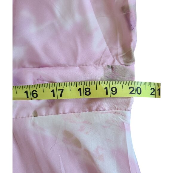 Sleeveless Maxi Dress Floral Print Lavender V-Neckline Empire Waist Size 2XL - Picture 11 of 14